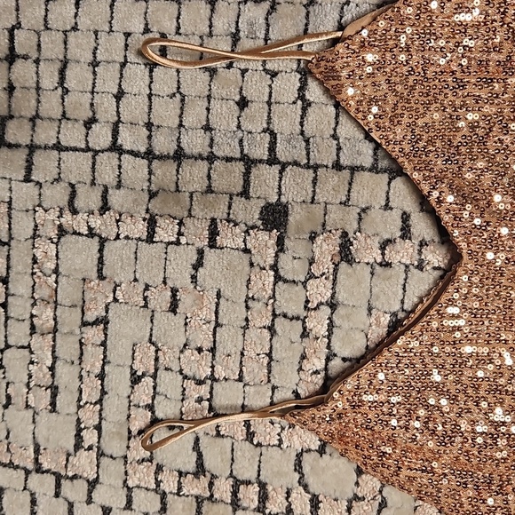 Lulus Sparkling Glimpse Rose Gold Sequin Sleeveless Cami Top NWT - Picture 6 of 11